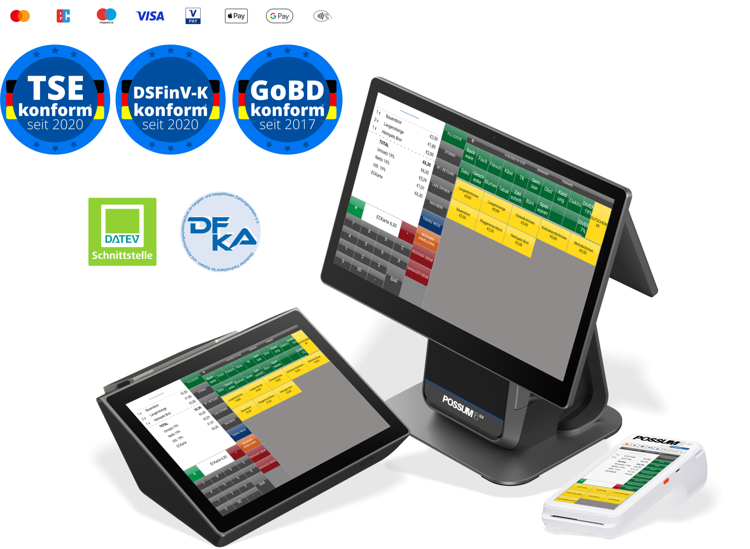 All in One Kassensysteme mit TSE finanzamtkonform v50