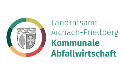 Stadt Aichach-Friedberg mit mehr als zehn mobilen Systemen im Einsatz Landratsamt Aichach-Friedberg Abfallwirtschaft Logo